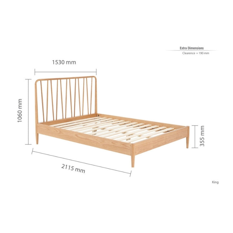 Birlea Jesper King Bed Oak