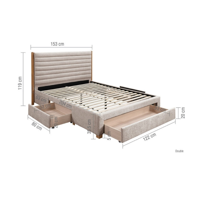 Birlea Arabella Double Bed Grey