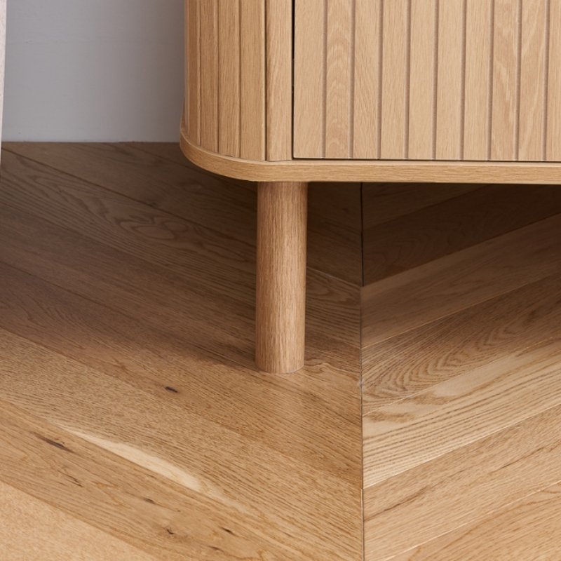 Birlea Axel 2 Door 1 Drawer Fluted Wardrobe Oak