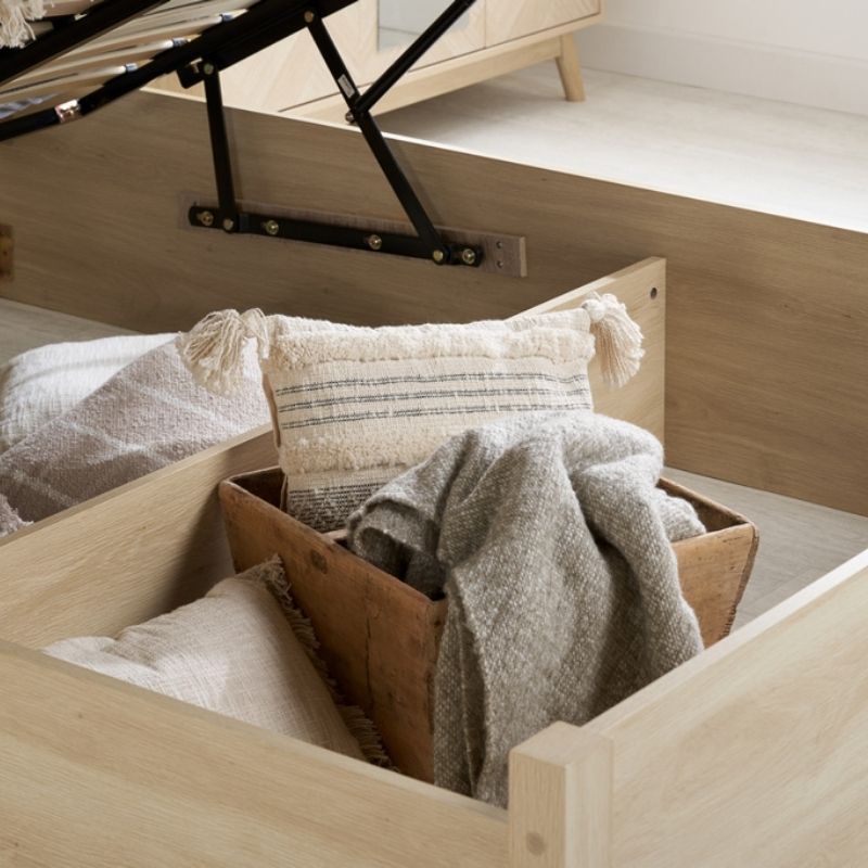 Birlea Herringford Double Ottoman Bed Oak