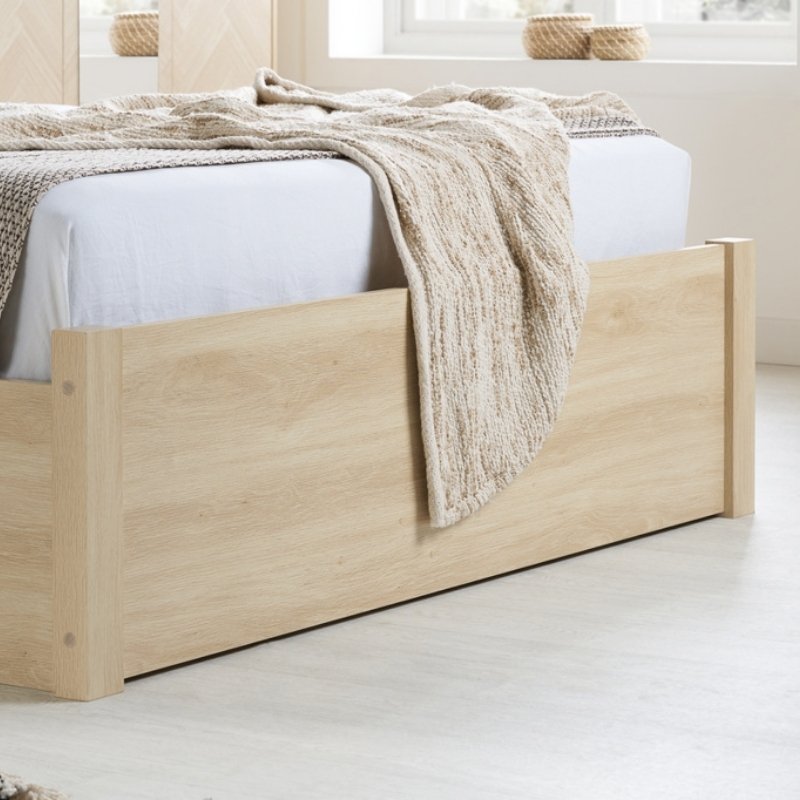 Birlea Herringford Double Ottoman Bed Oak