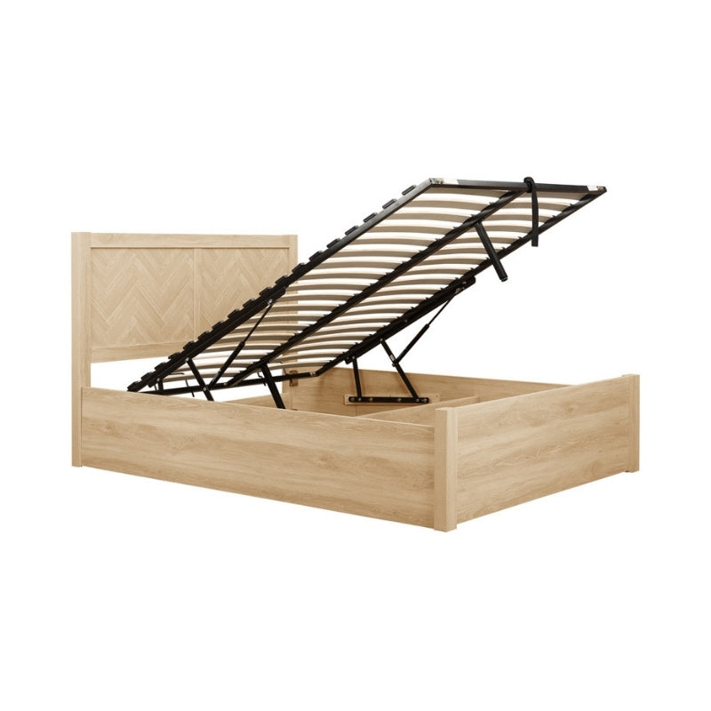 Birlea Herringford Double Ottoman Bed Oak
