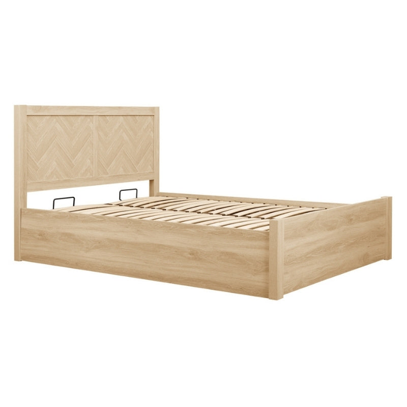 Birlea Herringford Double Ottoman Bed Oak