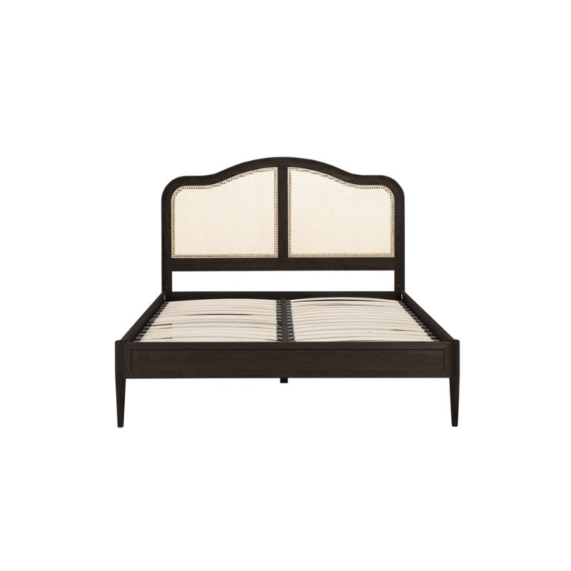 Birlea Leonie King Rattan Bed Black