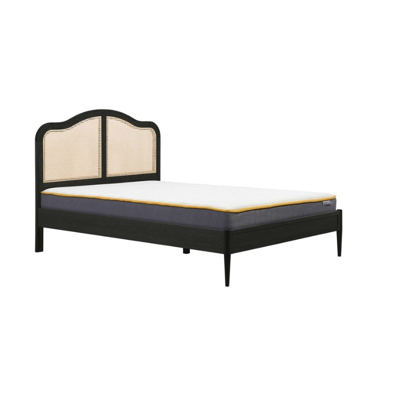 Birlea Leonie Double Rattan Bed Black