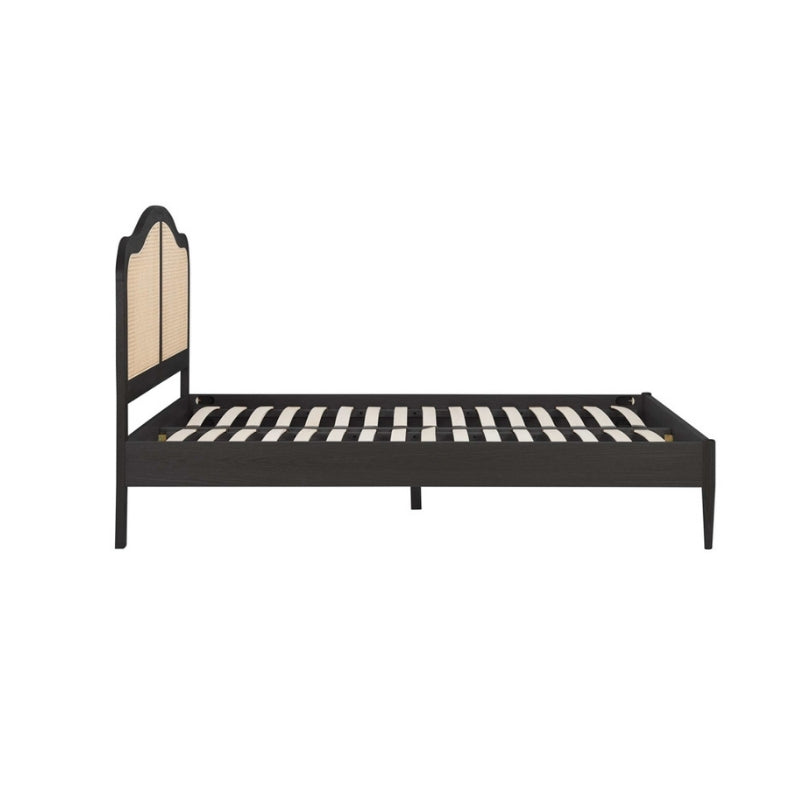 Birlea Leonie Double Rattan Bed Black
