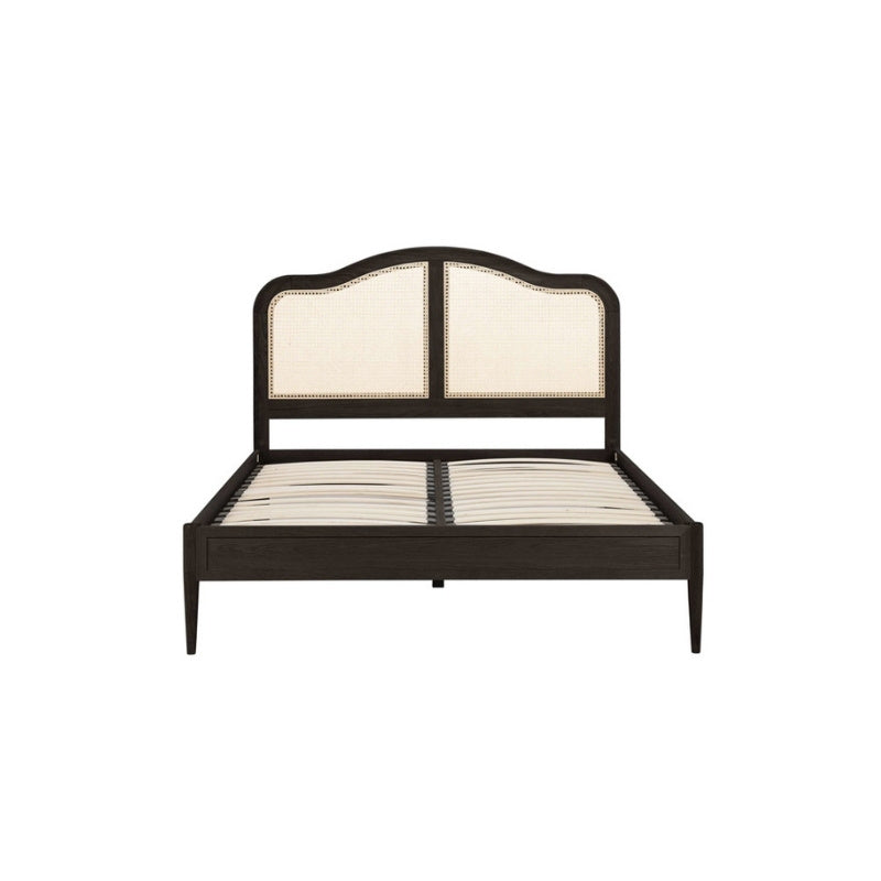 Birlea Leonie Double Rattan Bed Black