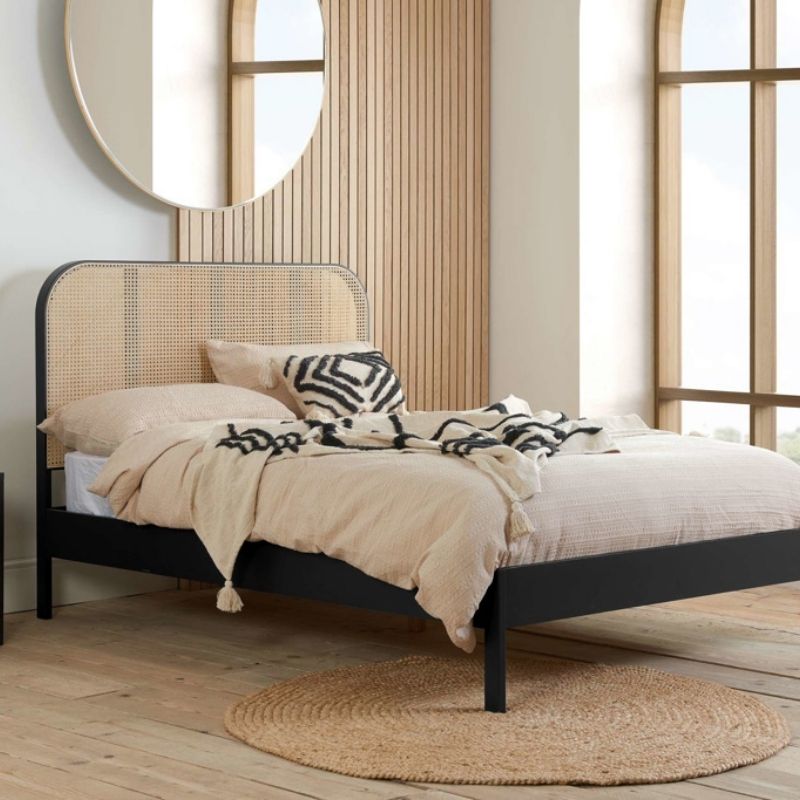 Birlea Margot Super King Rattan Bed Black