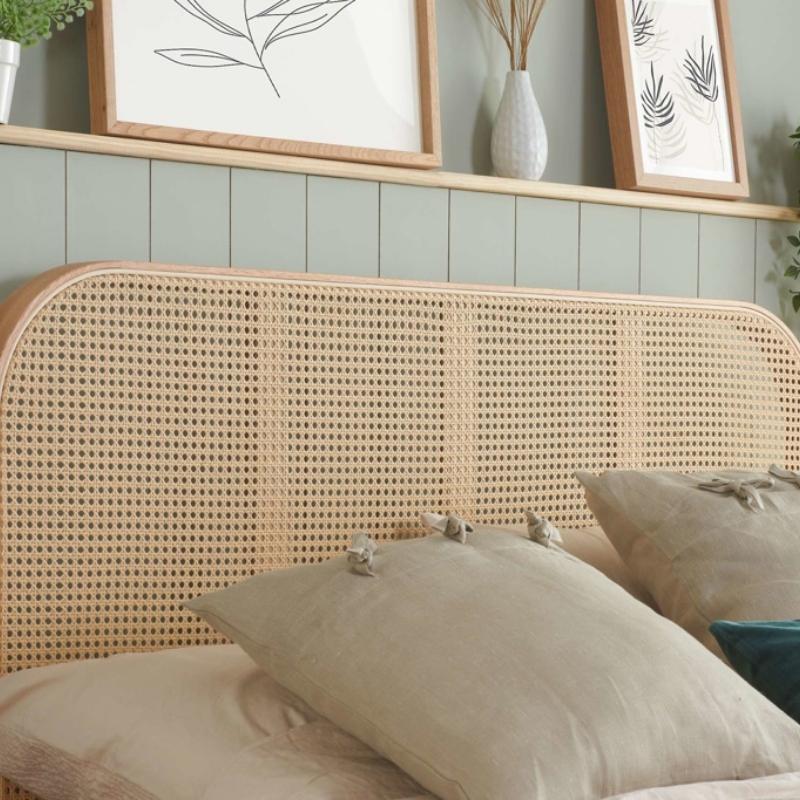 Birlea Margot King Rattan Bed Oak