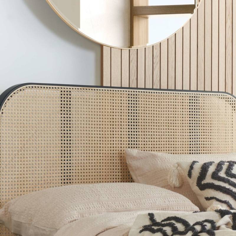 Birlea Margot King Rattan Bed Black