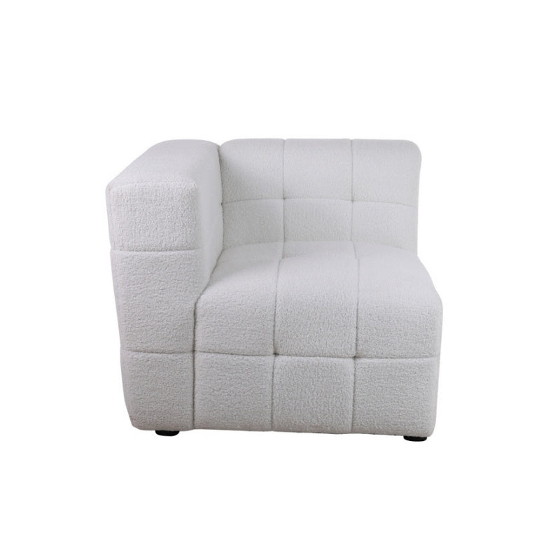 Birlea Milo 2 Seater Sofa with Footstool White