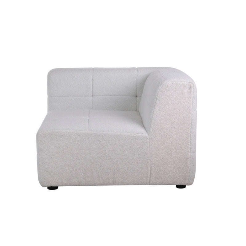 Birlea Milo 2 Seater Sofa with Footstool White