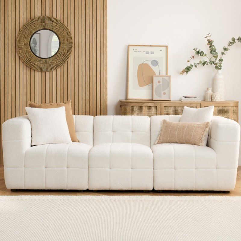 Birlea Milo 3 Seater Sofa White