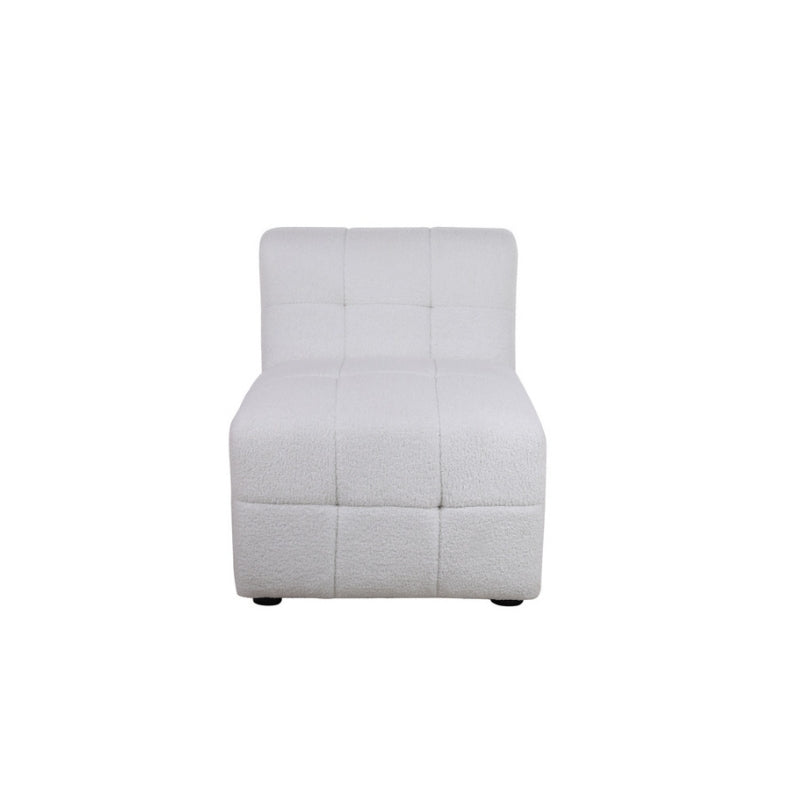 Birlea Milo 3 Seater Sofa with Footstool White