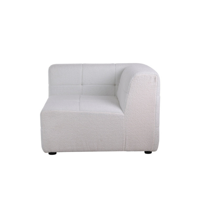 Birlea Milo 3 Seater Sofa with Footstool White
