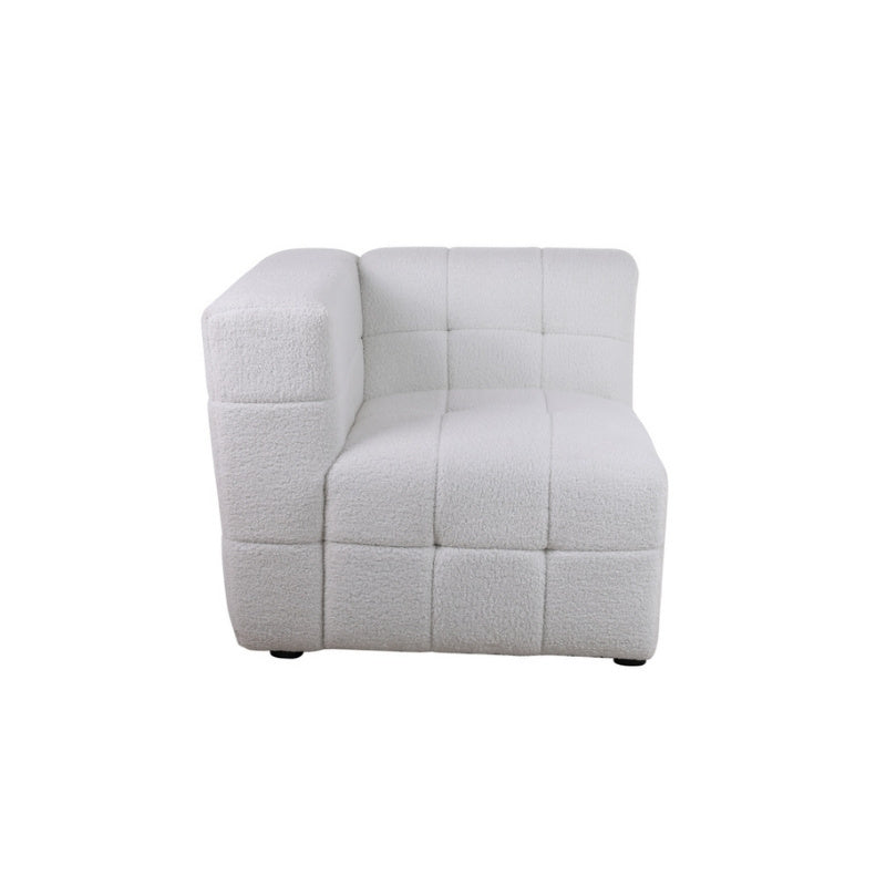 Birlea Milo 3 Seater Sofa with Footstool White