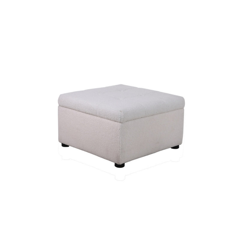 Birlea Milo 3 Seater Sofa with Footstool White