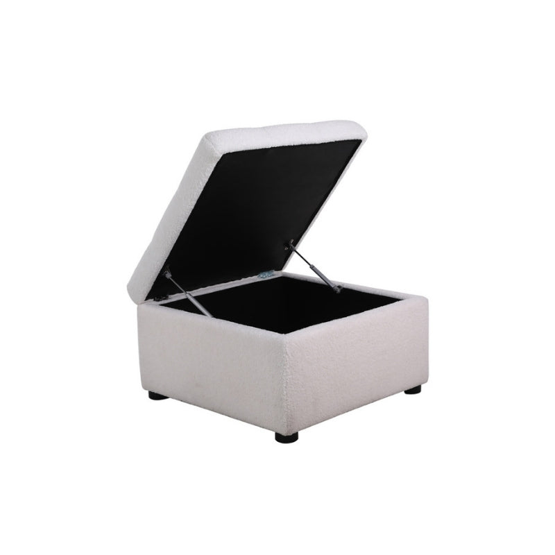 Birlea Milo 3 Seater Sofa with Footstool White