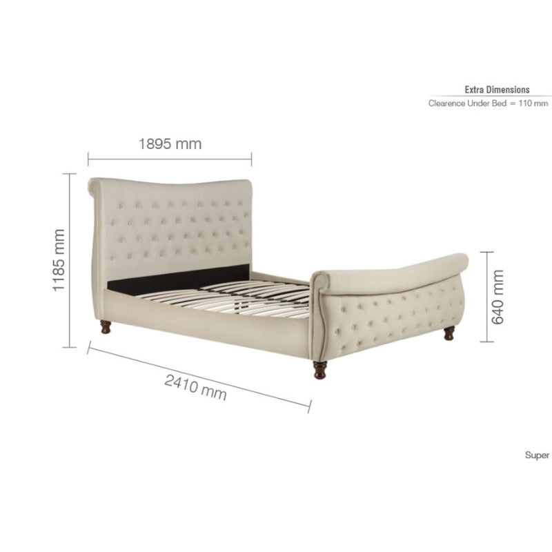 Birlea Copenhagen Super King Bed Warm Stone