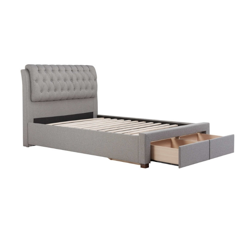 Birlea Valentino King 2 Drawer Bed Grey