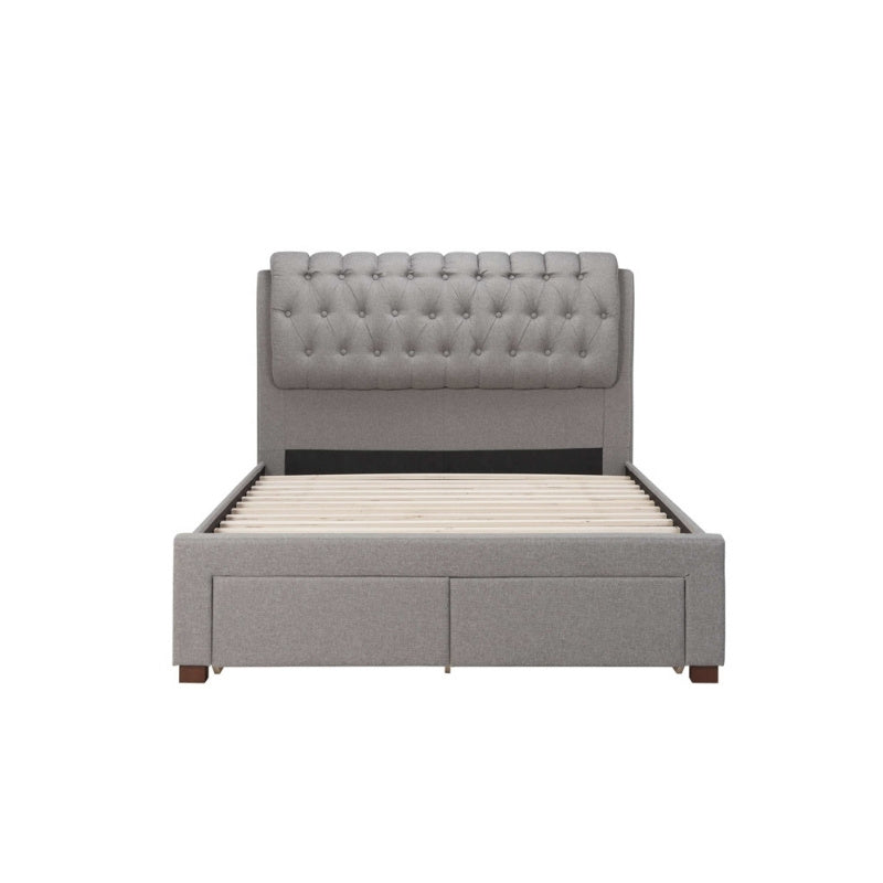 Birlea Valentino King 2 Drawer Bed Grey