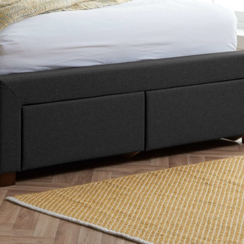 Birlea Valentino Double 2 Drawer Bed Charcoal
