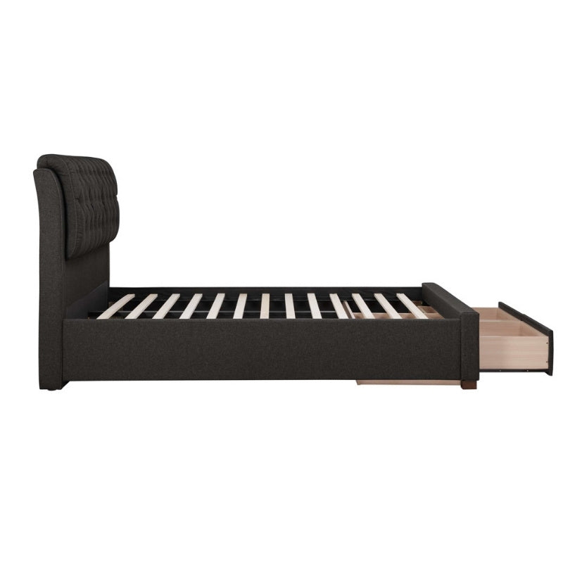 Birlea Valentino Double 2 Drawer Bed Charcoal