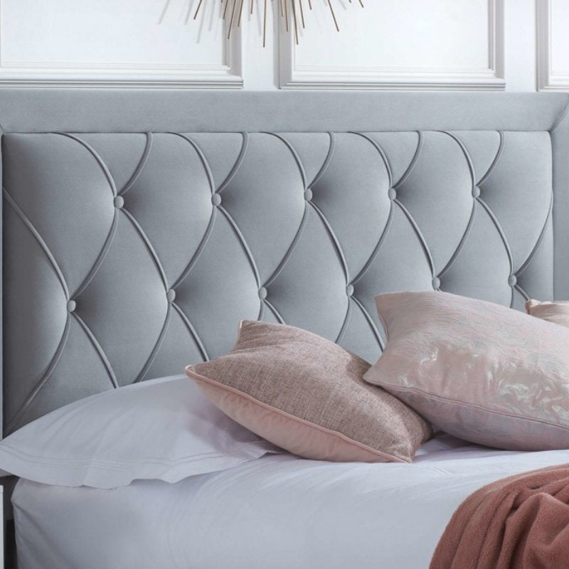 Birlea Woodbury King Bed Grey Velvet