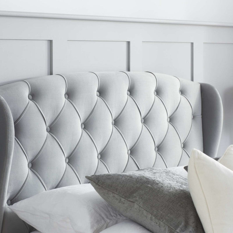 Birlea Hope Double Bed Grey Velvet