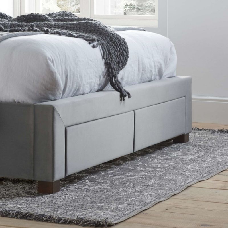 Birlea Hope Double Bed Grey Velvet