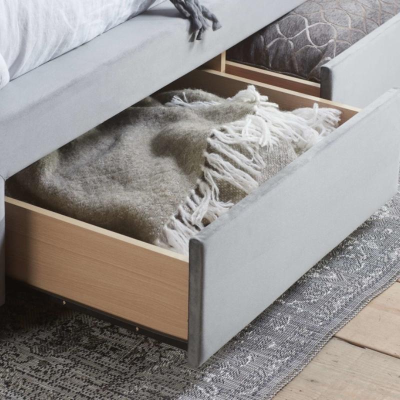 Birlea Hope Double Bed Grey Velvet