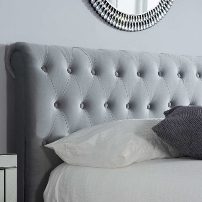 Birlea Marlow Super King Bed Grey Velvet