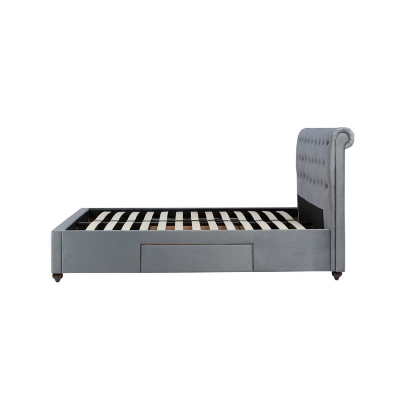 Birlea Marlow King Bed Grey Velvet