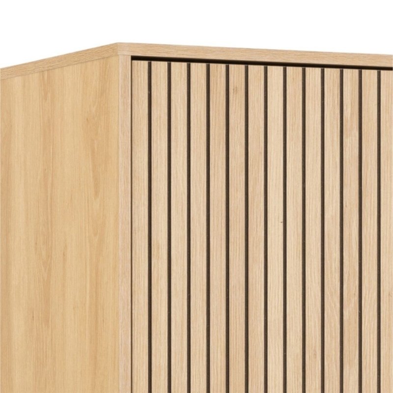 Furniture To Go Albany 4 Door Wardrobe Black & Oak