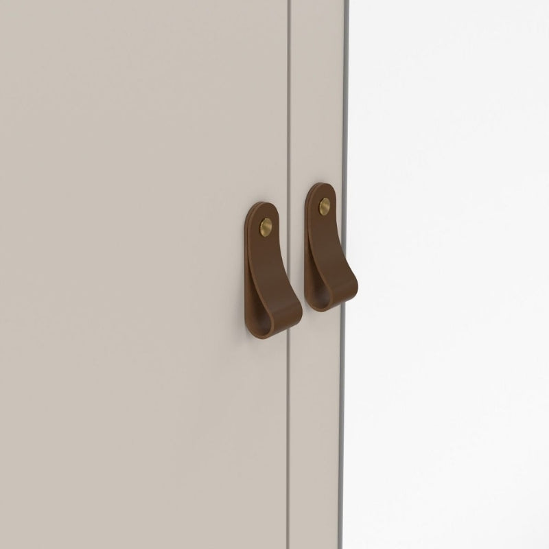 Furniture To Go Barcelona 2 Doors 1 Mirror Door 2 Drawers Wardrobe Cashmere