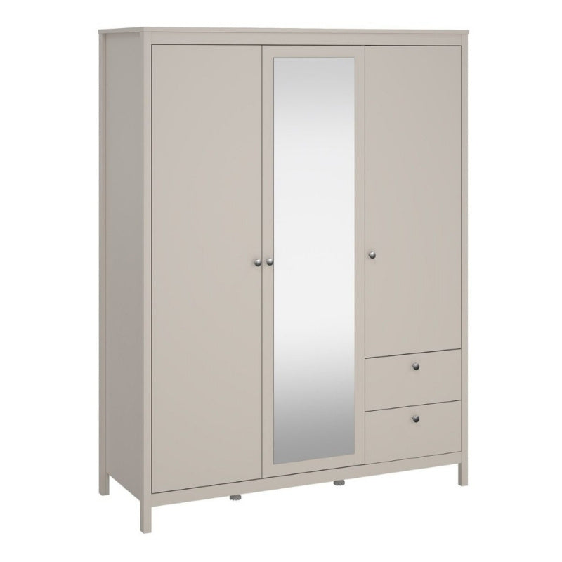 Furniture To Go Madrid 2 Doors 1 Mirror Door 2 Drawers Wardrobe Cashmere