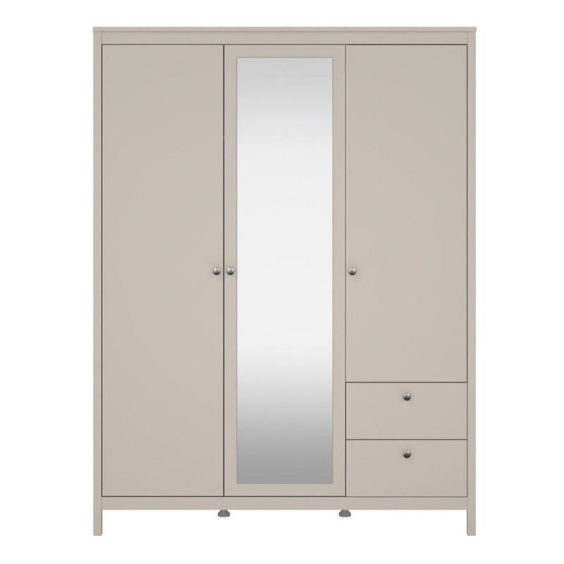 Furniture To Go Madrid 2 Doors 1 Mirror Door 2 Drawers Wardrobe Cashmere