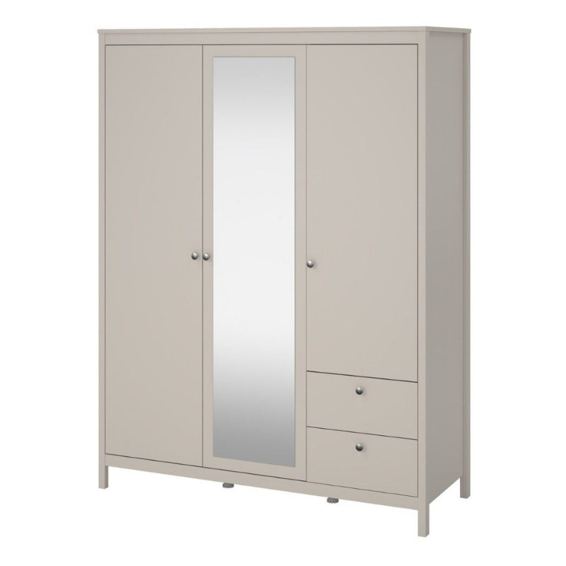 Furniture To Go Madrid 2 Doors 1 Mirror Door 2 Drawers Wardrobe Cashmere