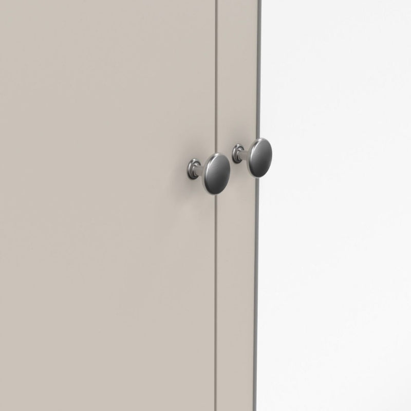 Furniture To Go Madrid 2 Doors 1 Mirror Door 2 Drawers Wardrobe Cashmere