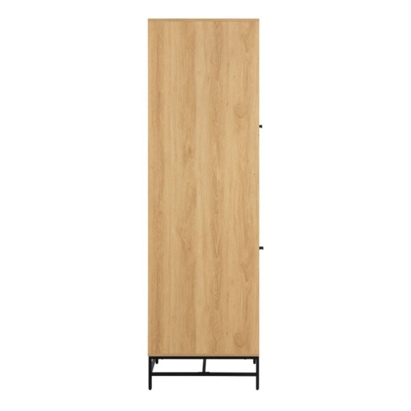 Furniture To Go Albany 2 Door Wardrobe Oak Black Legs