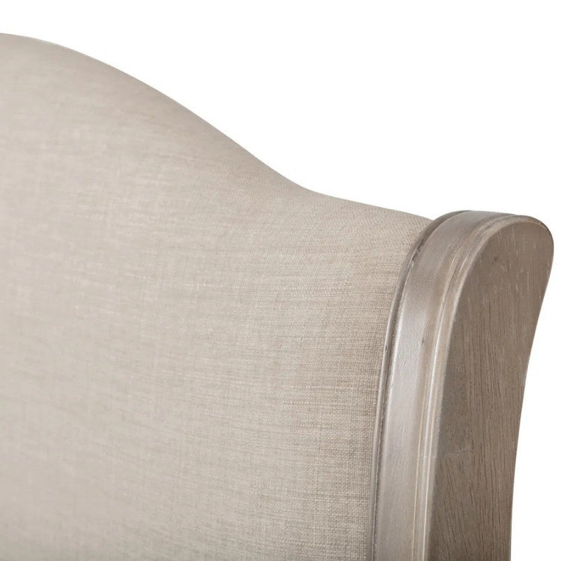 Julian Bowen Camille King Bed Oatmeal Linen & Limed Oak