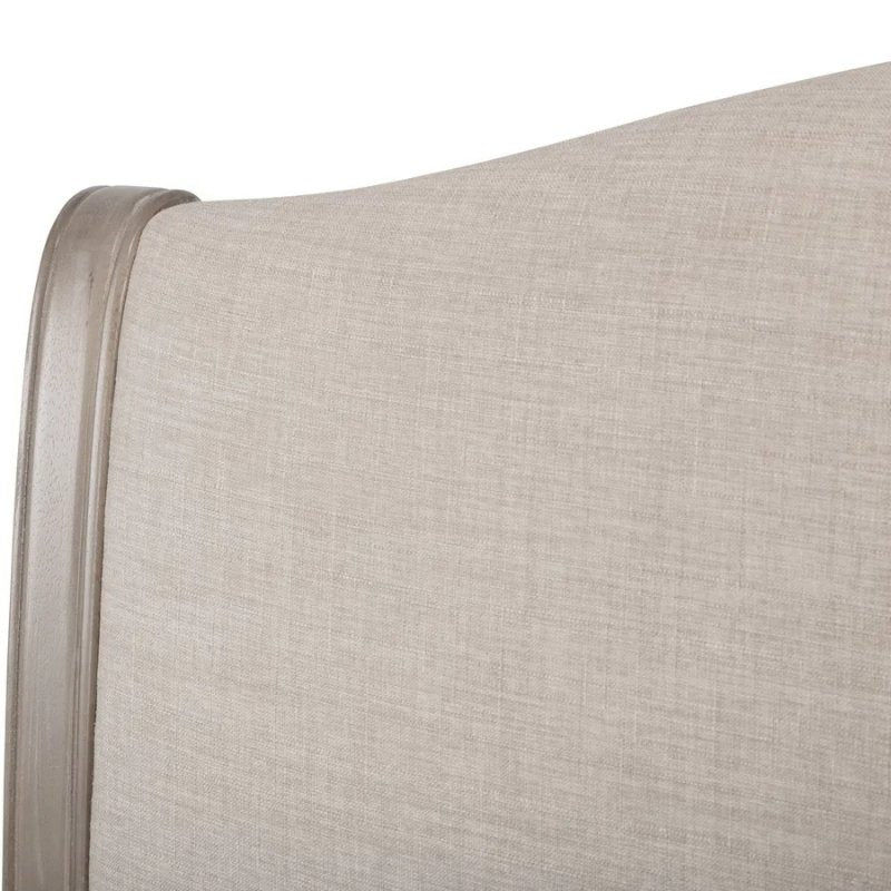 Julian Bowen Camille King Bed Oatmeal Linen & Limed Oak