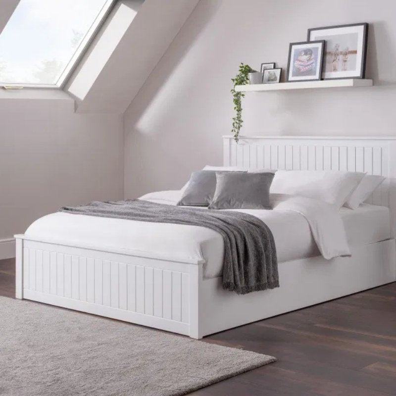 Julian Bowen Maine Double Ottoman Bed Surf White