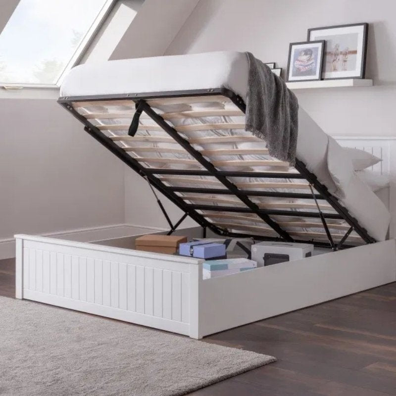 Julian Bowen Maine Double Ottoman Bed Surf White
