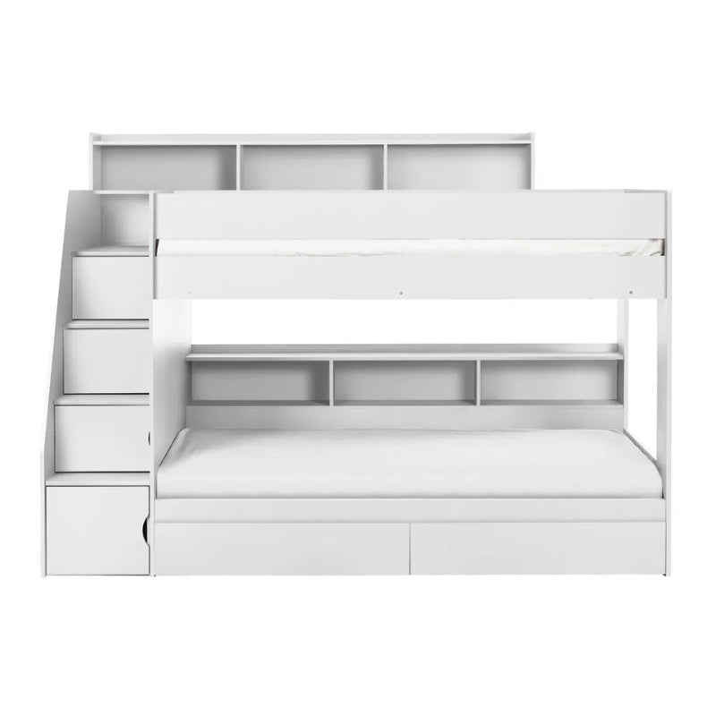 Julian Bowen Camelot Staircase Bunk Bed All White