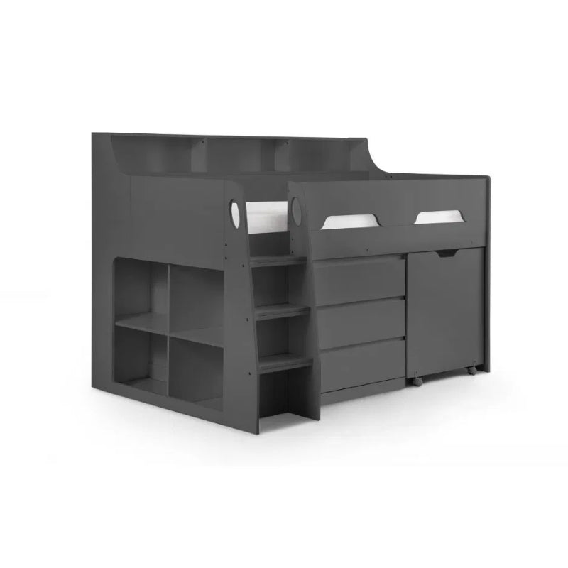 Julian Bowen Jupiter Midsleeper Bed Anthracite