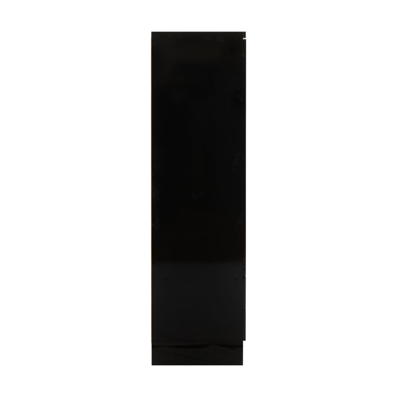 Seconique Nevada 4 Door 2 Drawer Mirrored Wardrobe Black Gloss