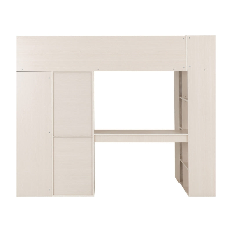 Seconique Jupiter High Sleeper Bed White & Grey
