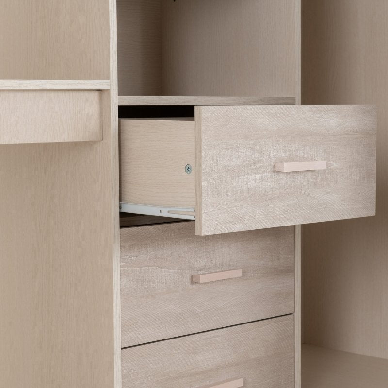 Seconique Jupiter High Sleeper Bed White & Grey