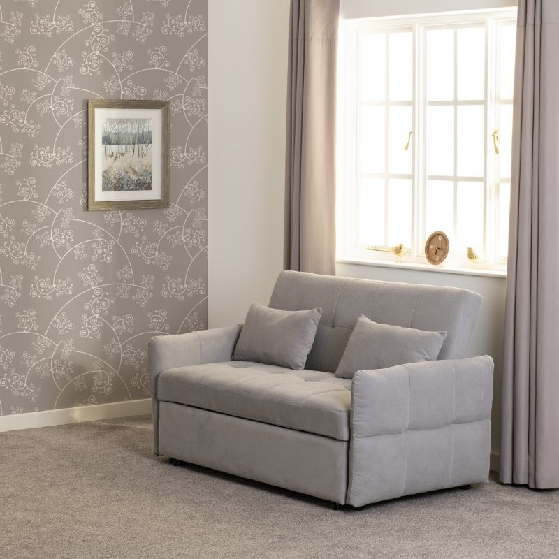 Seconique Chelsea Sofa Bed Silver & Grey